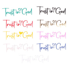 Trust In God Mirror Decal, Car Decals For Women, Faith Mirror Decal, Cute Vinyl Decal, Christian Car Mirror Decal, Religious Car