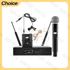 Qlxd B58 Headband Lavalier Professional Wireless Microphone Set Stable Transmission Suitable for Stage Performance Equipment