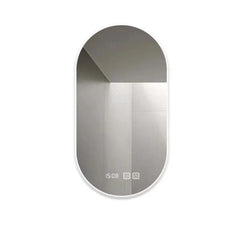 Oval Smart Mirror Defogging Bathroom Mirror with Light Led Vanity Mirror Wall Hanging Full Body Mirror Shower Mirror Spiegel