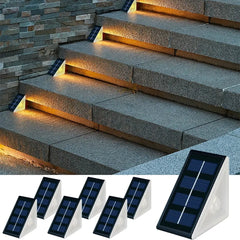 Outdoor Solar Step Lights, Warm White & RGB, IP67 Waterproof, Auto On, for Patio, Yard, Driveway, Porch Decoration Home Decor Lamps and Lights