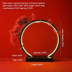 LED Light Ring Ornament Chinese-style Photography-specific Ambient Light Display Stand Creative Desktop Home Decoration Ornament