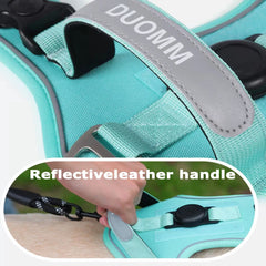 Dog Harness with Airtag Holder and Leash Set-Premium Oxford Breathable Material Durable Reflective Dog Harness and Leash Set Pet Shop