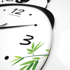 Panda Cartoon Foot Pendulum Clocks Kids Wall Clock for Children Room Slient Cloud Watch Study Living Room Decoration Home Decor