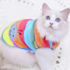 Cartoon Fleece Pet Cat Clothes Winter Warm Pet Dog Vest Puppy Cat Sweater Dog Clothes For Small Dogs Cats Coat Jacket Pet Shop Pet Clothing
