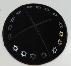 PRINTED SUEDE LEATHER KIPPAH JEWISH KIPPAH LEATHER YARMULKE KIPPAH