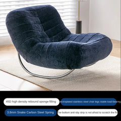 XD Caterpillar Corner Sofa Togo Balcony Casual Single Chair Living Room Internet Famous Wrought Iron Retro Rocking Chair Lazy Sofa Living Room Furniture