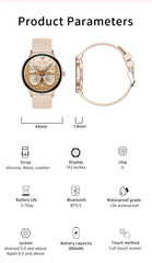 2026New 7.9mm Ultra-Slim SmartWatch Women Health Monitoring Always-On Display 100 +Sports Modes Bluetooth Call Smart Watch Women