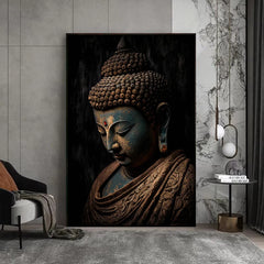 Vintage Buddha Statue Canvas Painting Religious Prints Posters Wall Art Picture for Living Room Bedroom Decoration Cuadros