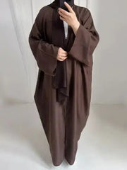 Similar Cotton Linen Batwing Kimono Abaya Dubai Islam Muslim Dress For Women Kebaya Kaftan Robe Musulmane Caftan Marocain Femme