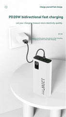 80000mAh Power Bank 120W Super Fast Charging 100% Sufficient Capacity Portable Battery Charger Digital Display For iPhone Xiaomi
