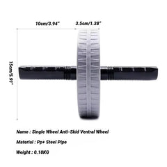 1Pcs Abdominal Wheel Strong Load Bearing Non-slip Roller Strengthen Muscle Exercise Equipment Fitness Training Home Use Silent