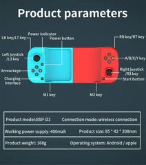 D3 Wireless Stretchable Game Controller Bluetooth 5.0 Mobile Phone Gamepad Controller For Samsung Huawei Xiaomi Android IOS