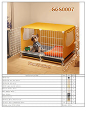 Dog Cage with Tray for Small Dogs Like Pomeranian, Teddy, Bichon, Pet Kennel for Autumn and Winter, Warm Dog Bed for Small Dogs with Separate Toilet Pet Shop