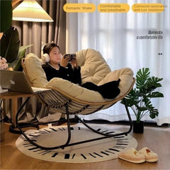 X&D Human Bird Nest Rattan Weaving Rocking Chair Leisure Sofa Home Balcony Single Lazy Corner Sofa Rocking Chair Rattan Chair Can Sleep Living Room Furniture