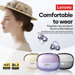 Choice Lenovo LE302 OWS Ear Clip Wireless Earphones Low Latency HD Call Bluetooth Headphones HiFi Music Sport Fashion Earbuds