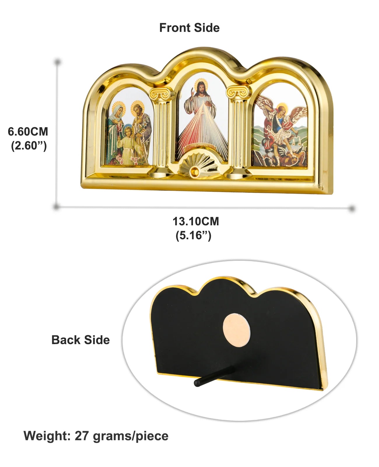 Catholic Divine Mercy Jesus Christ Image Frame Holy Family St. Michael Triptych Icons Sticker Tabletop Prayer Home Church Decor