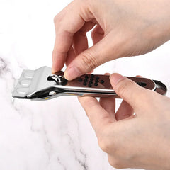 Stainless Steel Hob Scraper Kitchen Glass&Ceramic Scraper with Replacement Blades Wall Floor Window Cleaning Scraper Tools