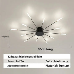 Nordic Ceiling Lighting for Living Room Bedroom Kitchen Led Ceiling Light Fixture Indoor Home Firework Decor Ceiling Lights