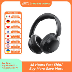 QCY H3 Pro ANC Wireless Headphone 50dB Noise Canceling Hi-Res Spatial Audio Earphone with LDAC Bluetooth 5.4 Over Ear Headset