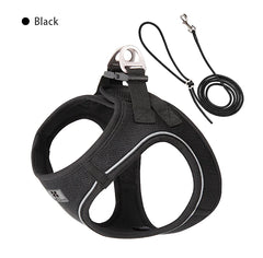 Dog Harness Leash Set for Small Medium Dog Adjustable Reflective Puppy Cat Harness pet Vest Chihuahua Dachshund Outdoor Walking Pet Shop