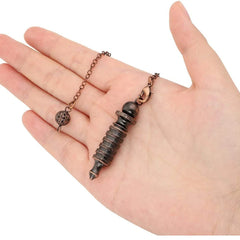 Antique Metal Copper isis Pendulum for Divination Dowsing Open whirligig Radiestesia Professional Witch Pendulo Answers X386