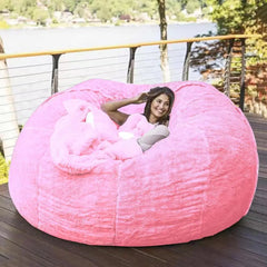 Soft Warm 180*90cm Fur Giant Removable Washable Bean Bag Bed Cover Comfortable Living Room Furniture Lazy Corner Sofa
 Coat