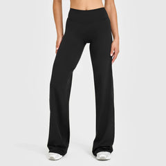 Hearuisavy Women Straight-Leg Sports Pants Gym Clothing Naked Feeling Compression Wide Leg Yoga Leggings Pilates Fitness Tights