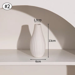 INS Nordic White Ceramic Vase – Decorative Flower Pot Home Decor