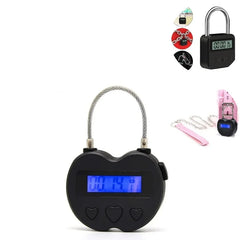 Multifunctional LCD Display Time Lock, Waterproof USB Rechargeable Temporary Timer Padlock, Smart Time Lock for Travel and More