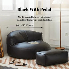 Lazy Sofas Living Room  Single Corner Sofa Modern Design Sofa for 1 Person Can Lie Down Beanbag Tatami Thickened Leather Home Living Room Furniture