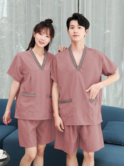 New High-End Sweat Sauna Suit Men's Foot Massage Simple Fashion Design Thermal Spa Bathing Suit Absorbent Cotton Sauna Robe