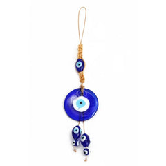 Demon Eye Lucky Charm Car Ornaments Protection Tassel Crystals Feng Shui Car Decor Turkish Blue Eye Retro Glass Pendant Gifts