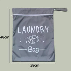 Travel Laundry Bags with Zip, Waterproof Laundry Bag Travel, Reusable Wet Bag with Zip, Waterproof Laundry Bag for Fitness