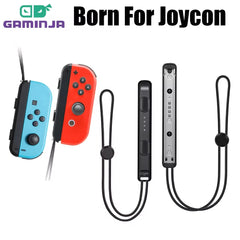 GAMINJA 2Pcs Gamepad Wrist Strap For Switch Joycon Replacement Joy Con Controller Wrist Strap Lanyard Built in Aluminum Alloy