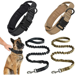 Heavy-Duty Military Tactical Dog Collar & Leash Set: Adjustable & Durable For All sized dog Pet Shop