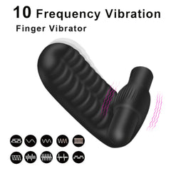 Sex Toys Finger Sleeve Vibrator G Spot Massage Clit Stimulate Female Masturbator For Women Lesbian Orgasm Adult Products