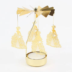 1pc Metal Hot Rotating Candle Holder Christmas Rotating Candle Holder Dinner Party Wedding Party Candle Holder Home Decor