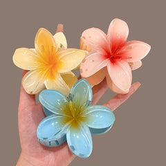 Bohemian Floral Hair Claw Clip – Hawaiian Beach Style