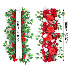 100cm DIY Wedding Flower Wall Decoration Arrangement Supplies Silk Peonies Rose Artificial Floral Row Decor Wed Arch Backdrop Home Decor, Plants & flowers