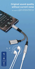 NNBILI 2in1 1in1 USB Type C to 3.5mm Headphone Audio Aux jack Adapter PD 60W Fast Charging Cable for iPhone 15 Samsung Xiaomi