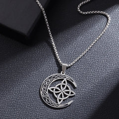 Witch Knot Cuff Bracelet Stainless Steel Pagan Witchcraft Symbol Magic Knot Good Luck Amulet Bangls Celtic Knot Jewelry
