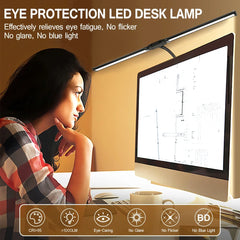 Double Head Dimmable LED Clip Desk Lamp Computer Table Lamps Monitor Light for Office Reading Architectural Lighting