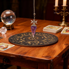 2pcs Spirit Pendulum Paired with Astrological Divination Disc, Divination Tool for Decision-making and Spiritual Rituals