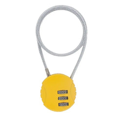 Extended Wire Rope Combination Lock 3 Digit Code Lock Password Motorcycle Helmet Metal Keyed Padlock Travel Anti-Theft Locks