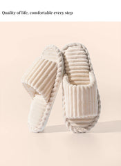 Men’s Open Toe Slippers Anti-Slip Indoor Home Shoes