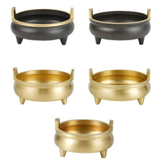 XX9B Elegant Brass Incenses Burners with Tripod Base Censers for Religious Ceremonies Home Worship Setting for Prayer