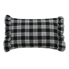 BUYNOW 1PC Two-tone Plaid Lace Pillowcase British Vintage Style Countryside Cottage Sofa Cushion Cover Home Bedroom Bed Decor