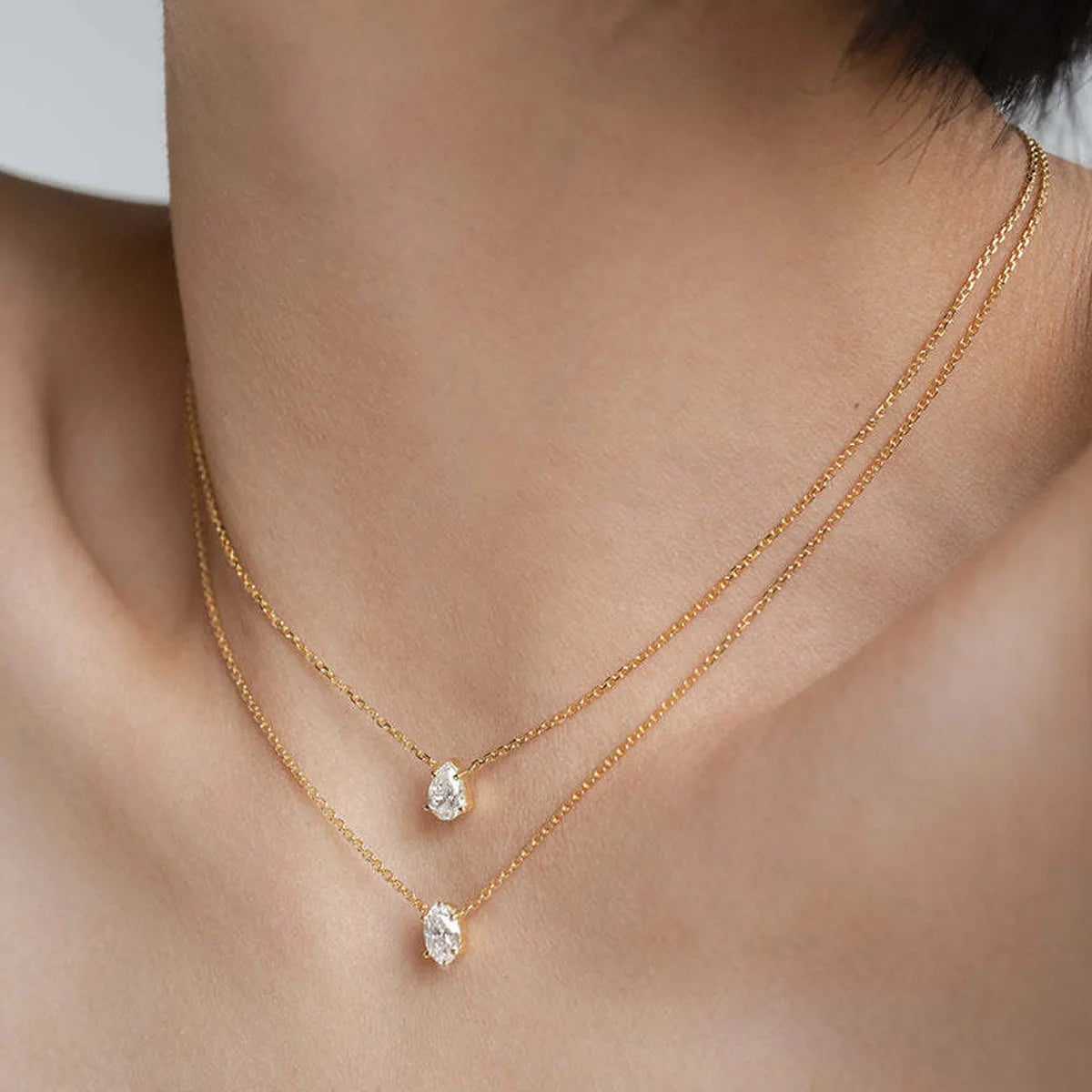 Trendy Zircon Pendant Necklace Multilayer Chain Choker Fashion Female Party Shiny Jewelry Gift
