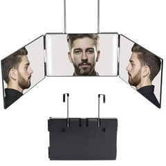 LED Mirror  Trifold Self Haircut Mirror With Light Adjustable Height 3 Way Self Haircut Mirror Hd Glass 3 Way Mirror LED Lights