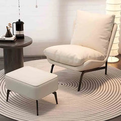 Upholstered Single Corner Sofa Lounge Leisure Armless Lazy Chair Comfy Accent Chair for Living Room Bedroom Reading Room Recliner-Living Room Furniture